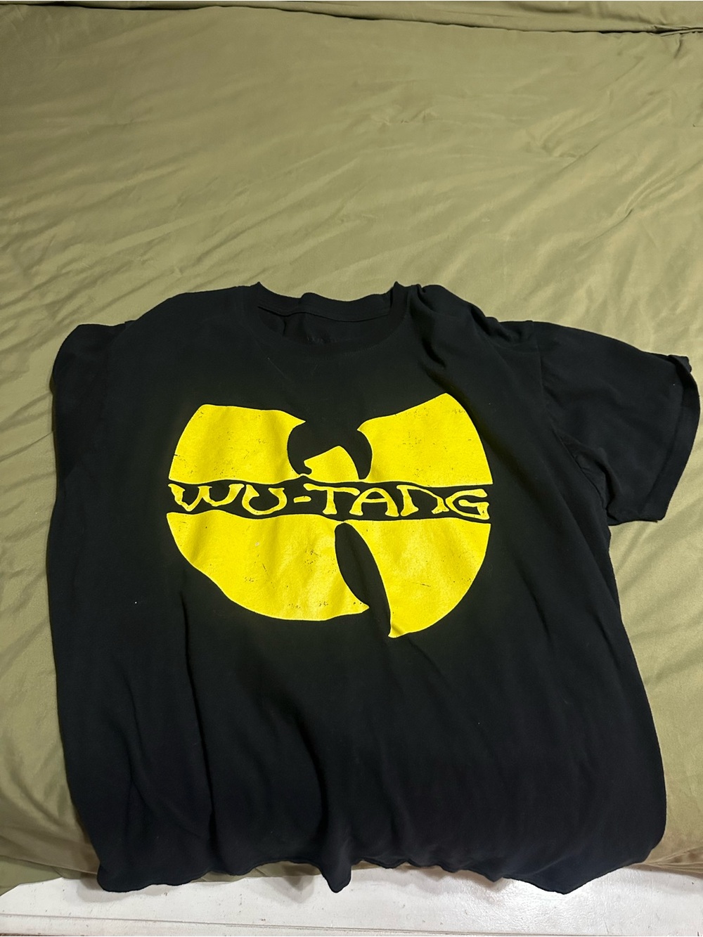 Wu-Tang Black Short Sleeve Tee with Yellow Logo